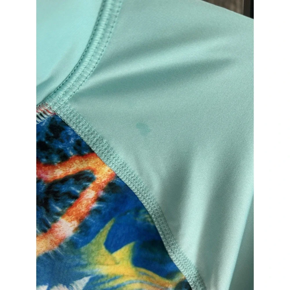 Girl's Size XL 14-16 Lands' End Rash Guard Swim Shirt Set of 2
